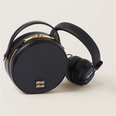 Miu Miu Marshall X Miu Miu Headphones With Leather Case.